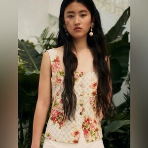 Sezane Zelinda Blouse - Sézane X Andion Agosto Print - Size 8